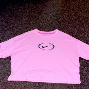 Nike pink crop top